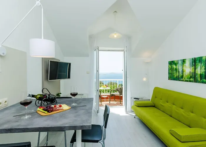 아파트 Panorama Dubrovnik A3 - Comfort One Bedroom With Balcony And Sea View *